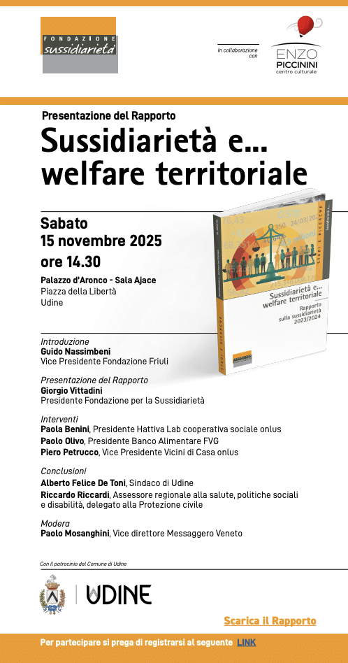 Featured image for “Udine: Sussidiarietà e Welfare territoriale”