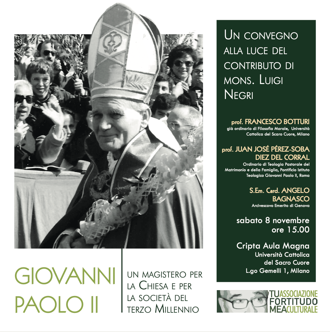 Featured image for “Milano: Giovanni Paolo II. Un magistero per la Chiesa e per la società..”