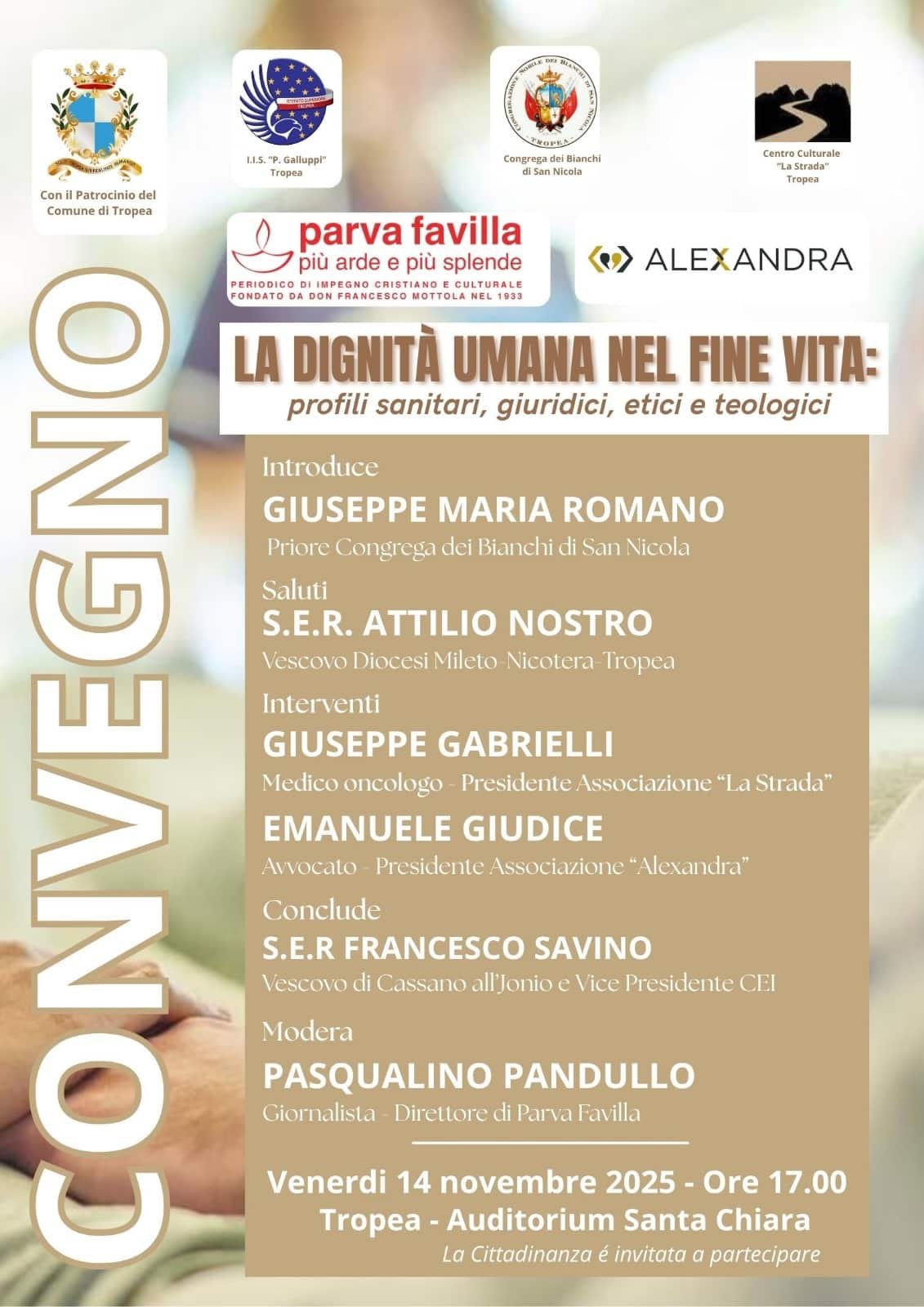 Featured image for “Tropea: La dignità umana nel fine vita”