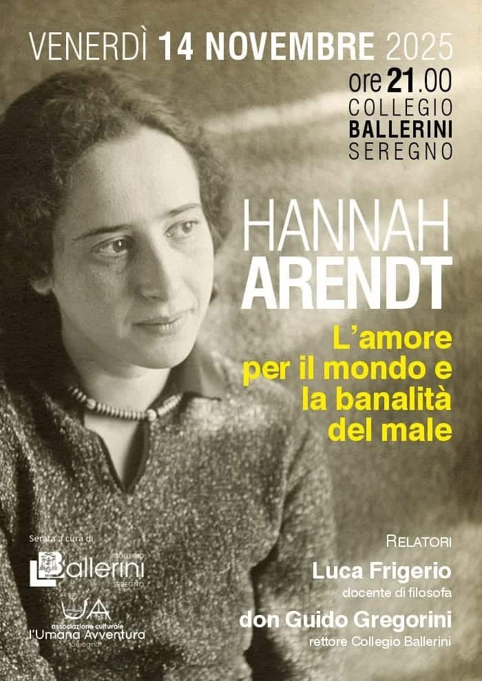 Featured image for “Seregno (MB): Hannah Arendt. L’amore per il mondo e la banalità del male”