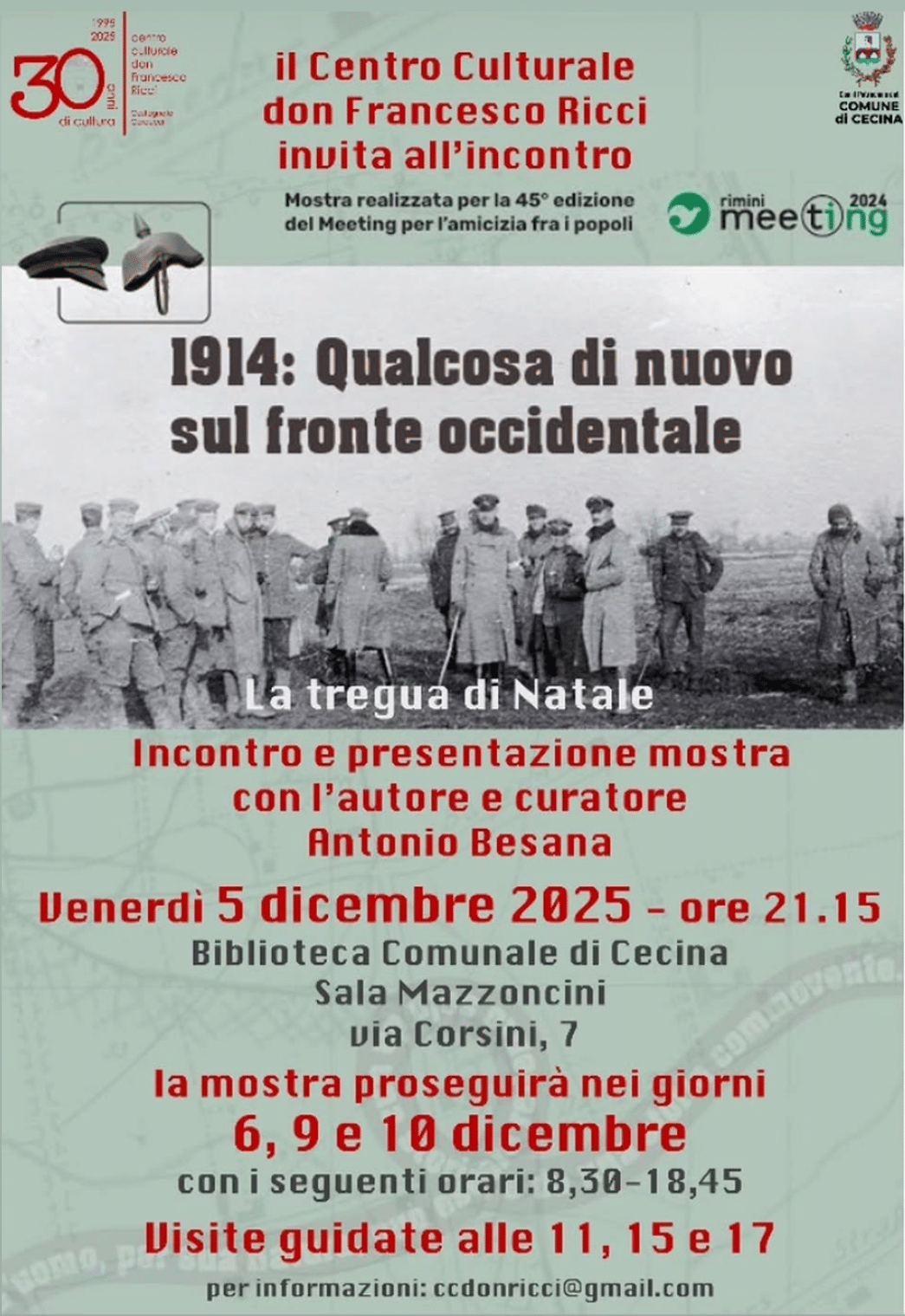 Featured image for “Cecina (Li): 1914. Qualcosa di nuovo sul fronte occidentale. La tregua di Natale”