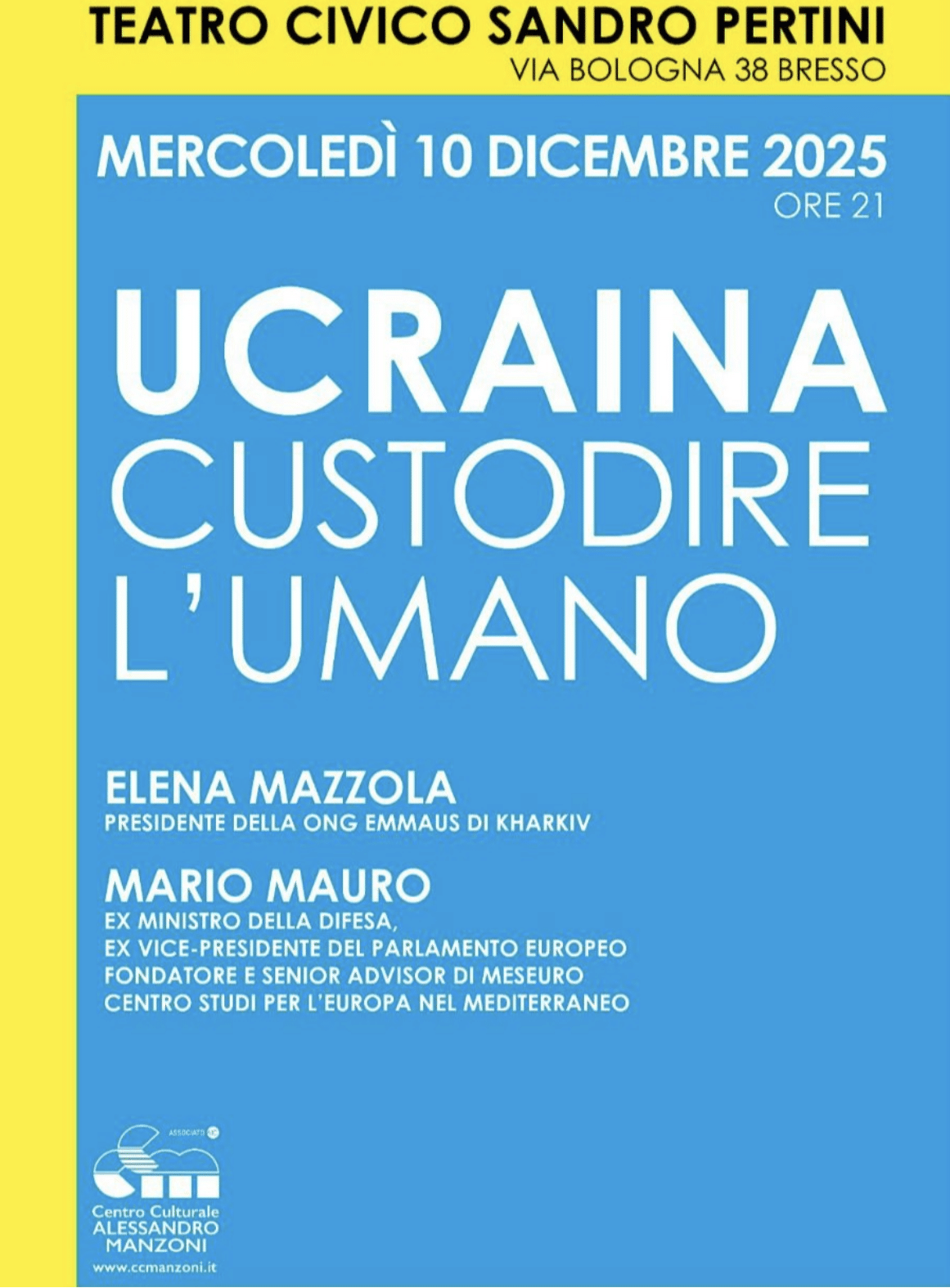 Featured image for “Bresso (Mi): Ucraina. Custodire l’umano”