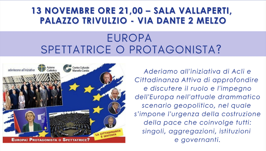 Featured image for “Melzo: Europa, spettatrice o protagonista?”