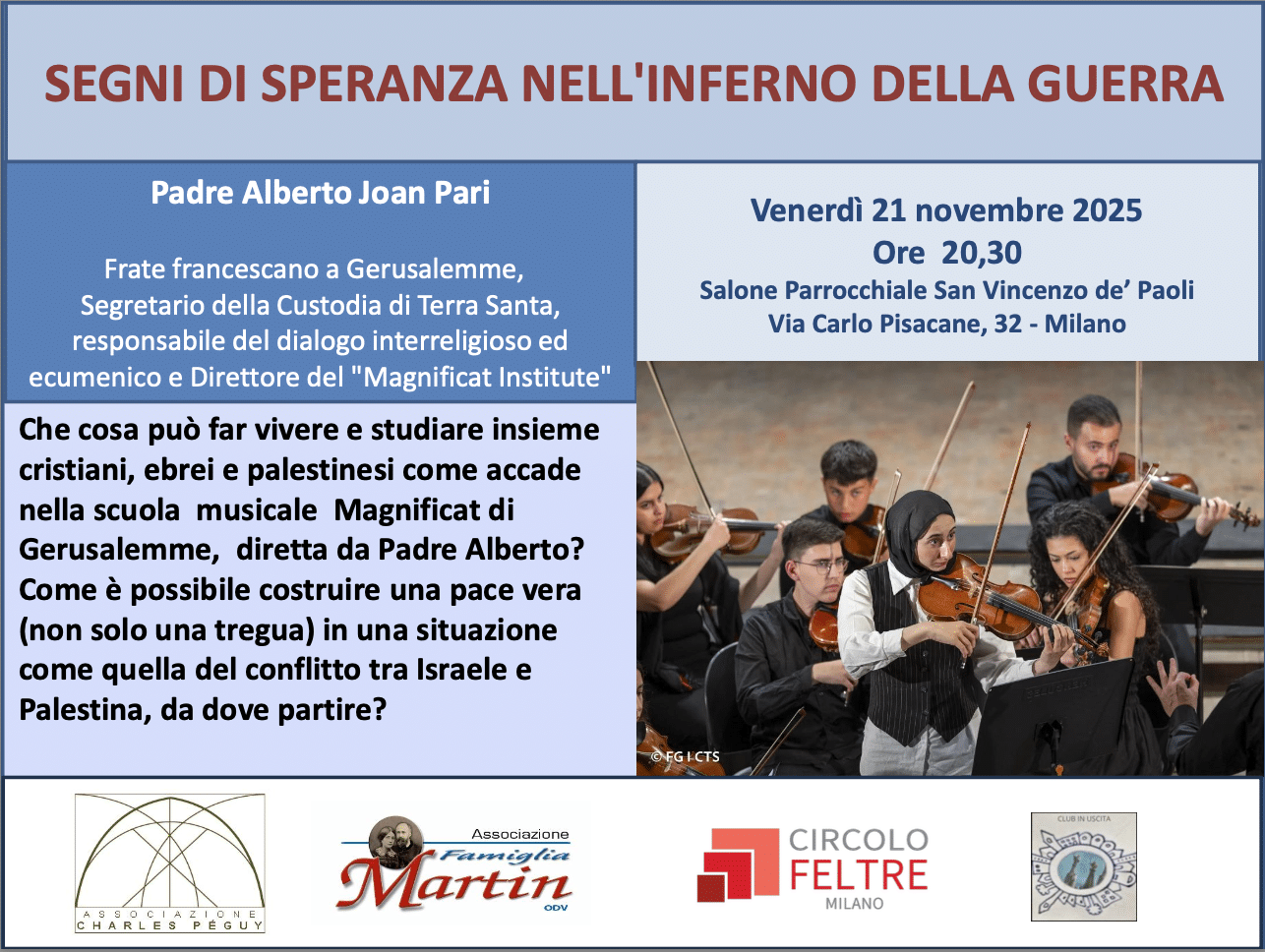 Featured image for “Milano: Segni di speranza nell’inferno della guerra”