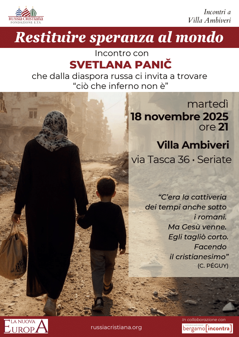 Featured image for “Bergamo: Restituire speranza al mondo con Svetlana Panič”