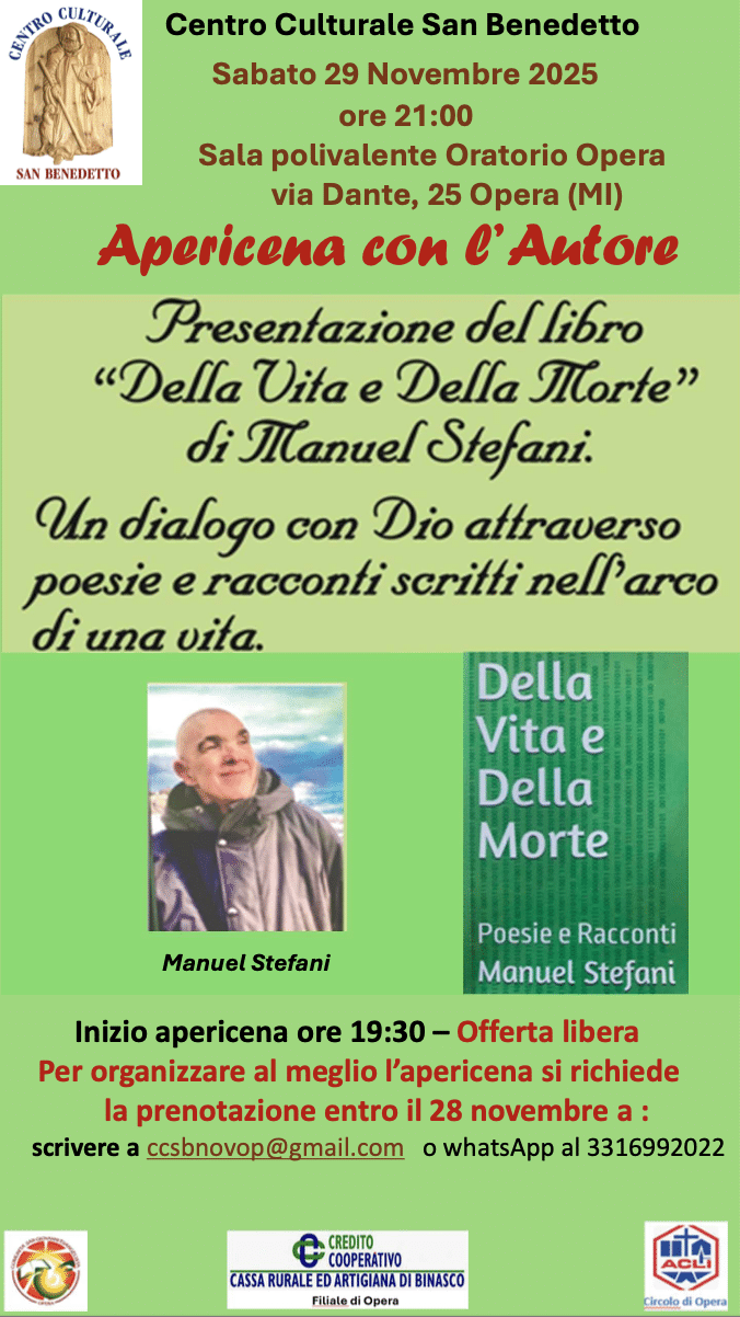 Featured image for “Opera (Mi): Della vita e della morte, poesie e racconti”