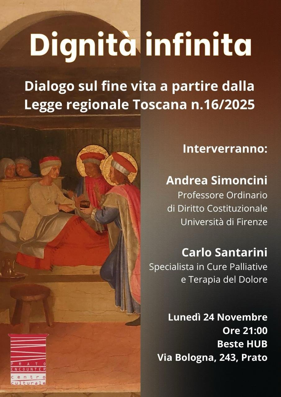 Featured image for “Prato: Dignità infinita. Dialogo sul fine vita”