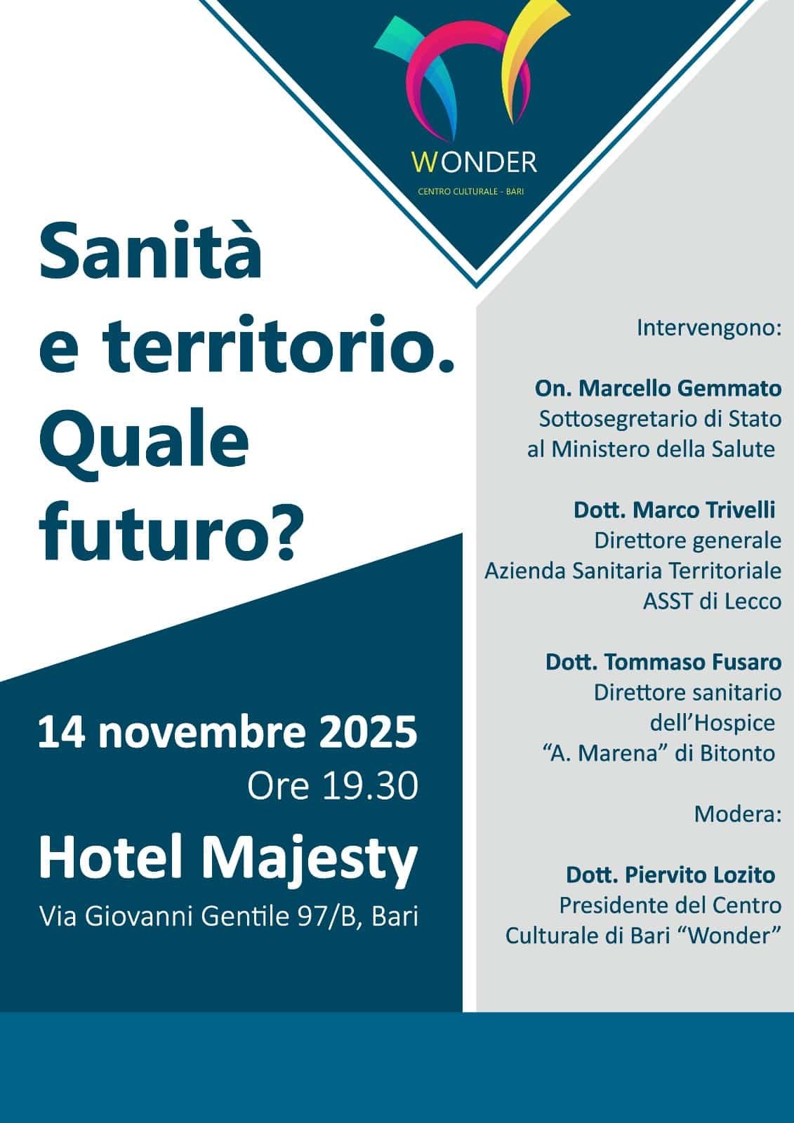 Featured image for “Bari: Sanità e territorio. Quale futuro?”