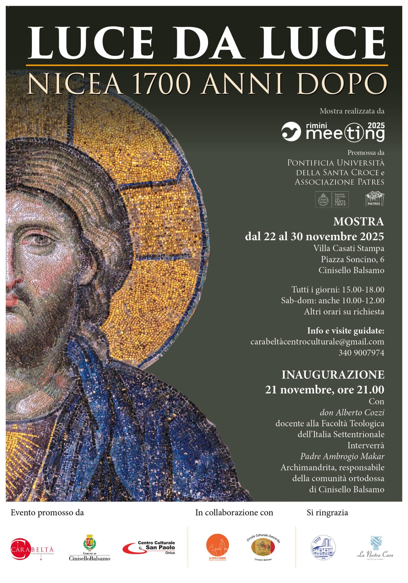 Featured image for “Cinisello B.(Mi): Nicea 1700 anni dopo, mostra #meeting25”