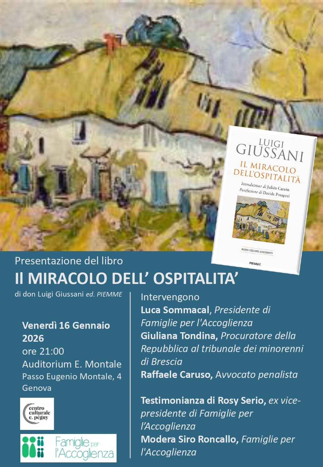 Featured image for “Genova: Il miracolo dell’ospitalità, presentazione del libro di Luigi Giussani”