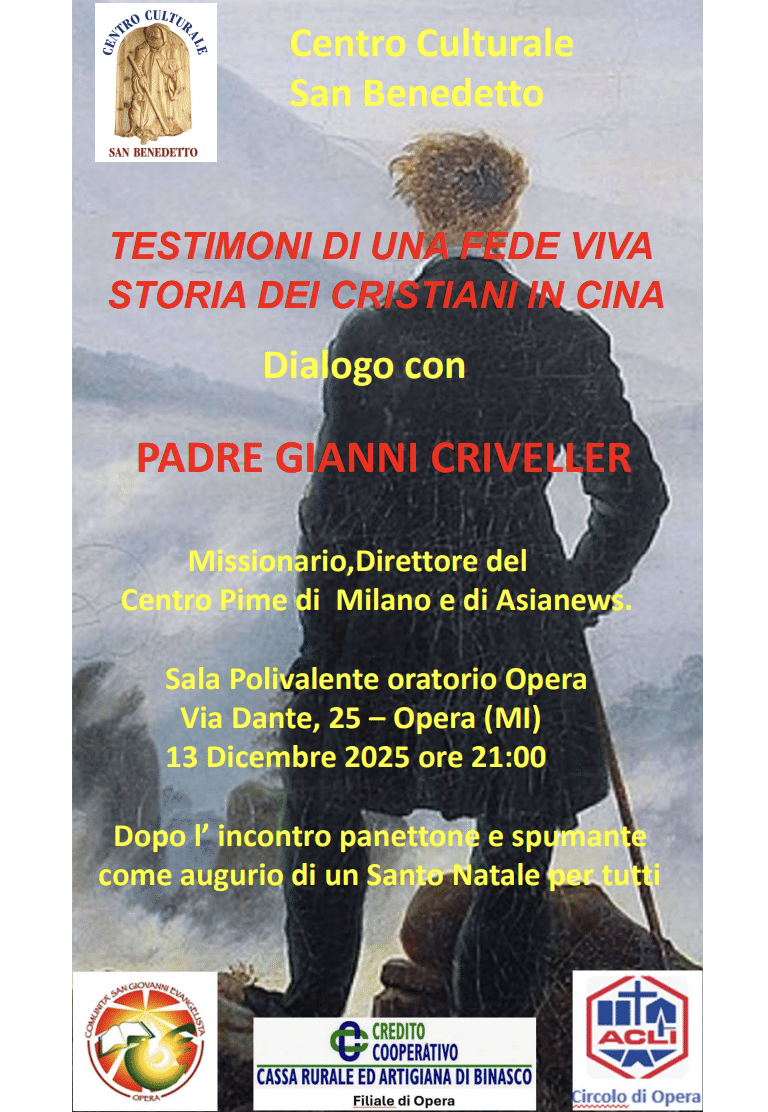 Featured image for “Opera (Mi): Storia del Cristianesimo in Cina – Testimoni di una fede viva”