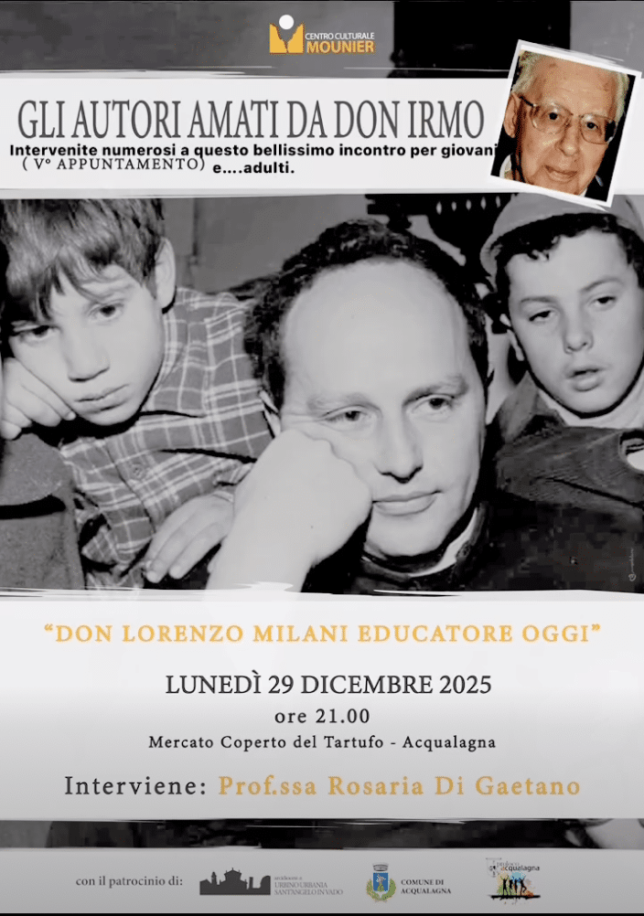 Featured image for “Acqualagna (PU): Don Lorenzo Milani, educatore oggi”