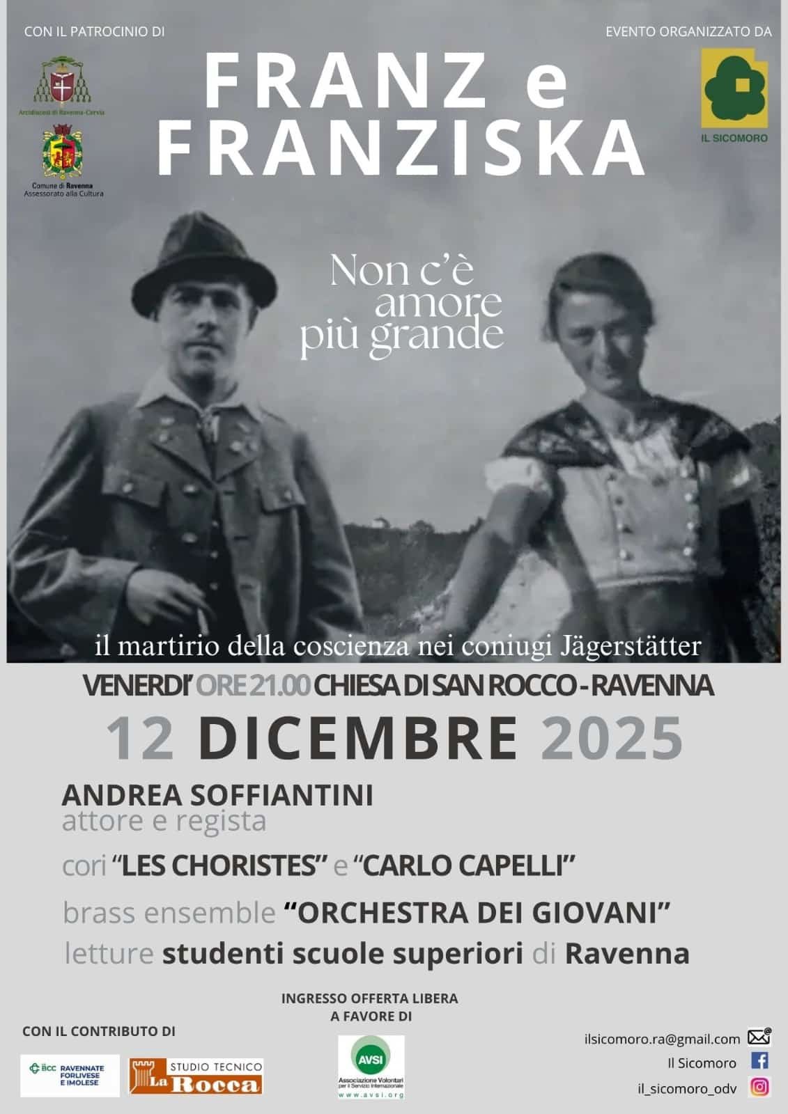 Featured image for “Ravenna: Franz e Franziska. Non c’è amore più grande. Tende AVSI”