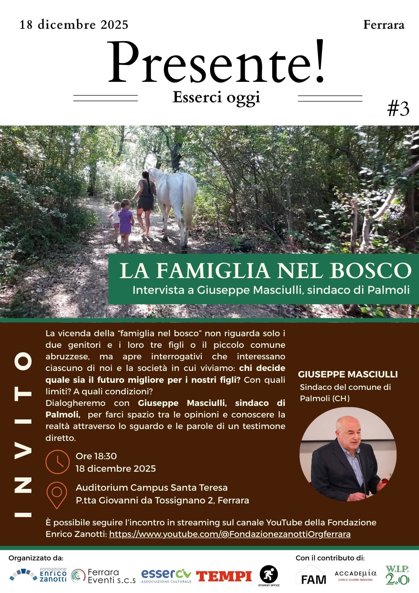 Featured image for “Ferrara: Esserci oggi #3 – La famiglia nel bosco”