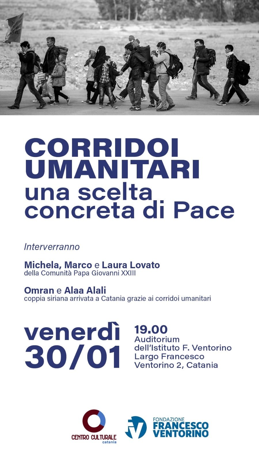 Featured image for “Catania: Corridoi umanitari. Una scelta concreta di Pace”