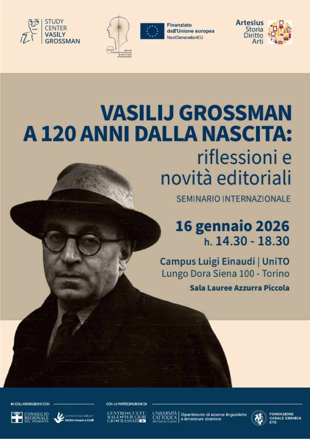 Featured image for “Torino: Seminario internazionale “Vasilij Grossman a 120 anni dalla nascita”