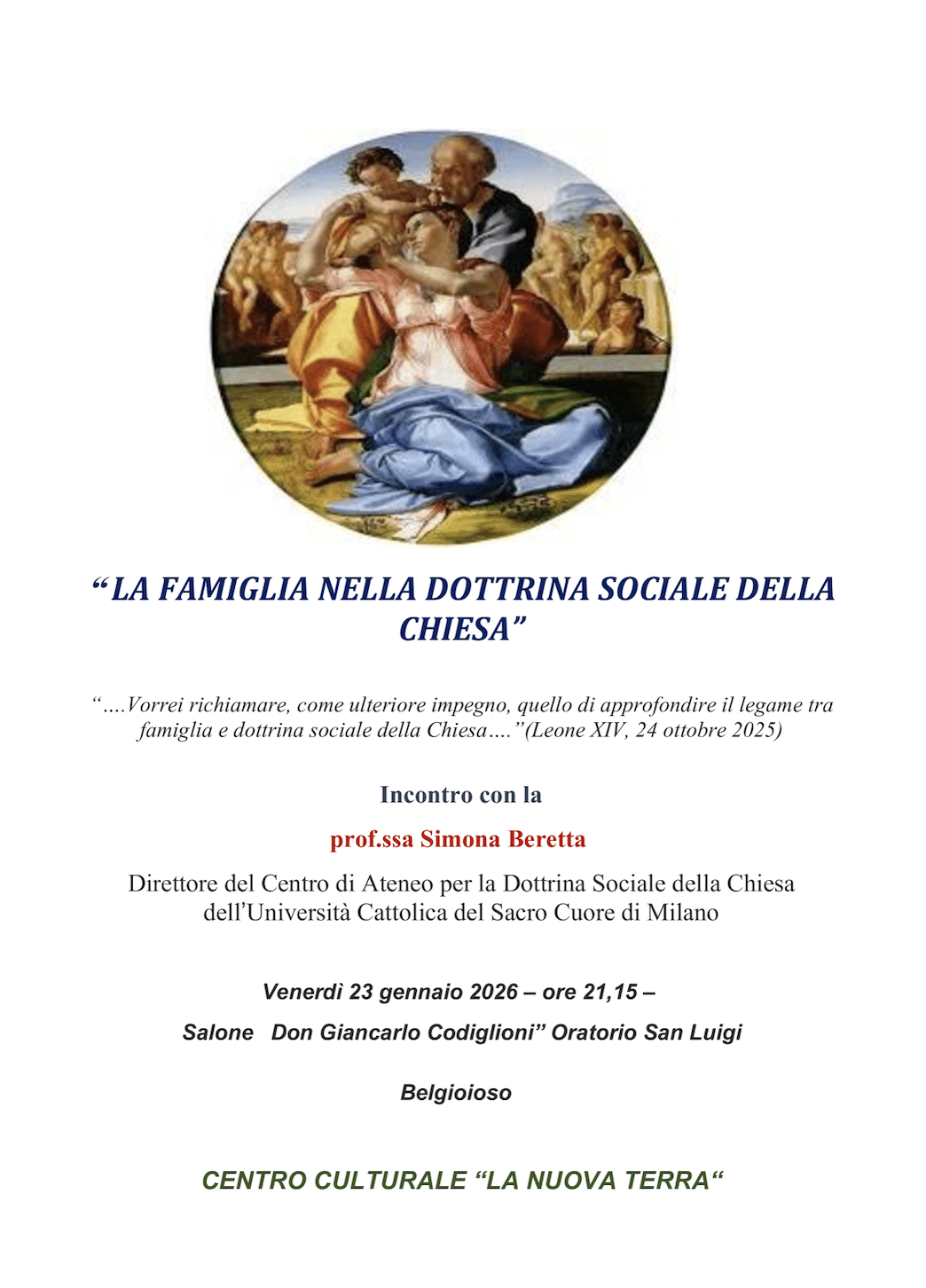 Featured image for “Belgioioso (Pv): La famiglia nella Dottrina sociale della Chiesa”