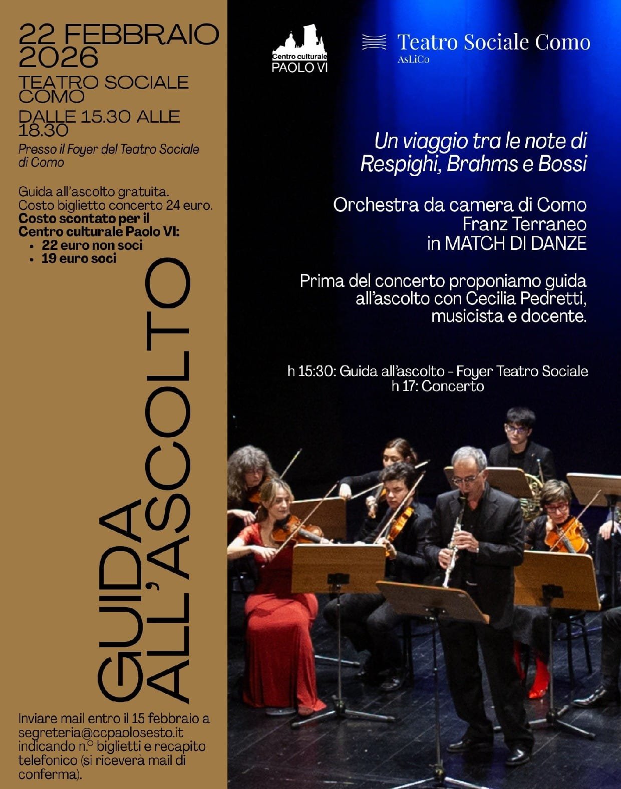 Featured image for “Como: Concerto Match di Danze. Guida all’ascolto con Cecilia Pedretti”