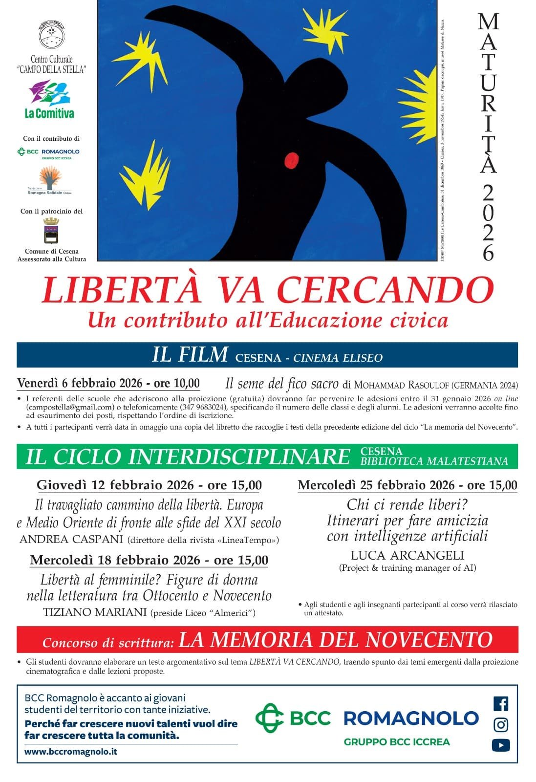 Featured image for “Cesena: Maturità 2026. Libertà va cercando. Un contributo all’Educazione civica”