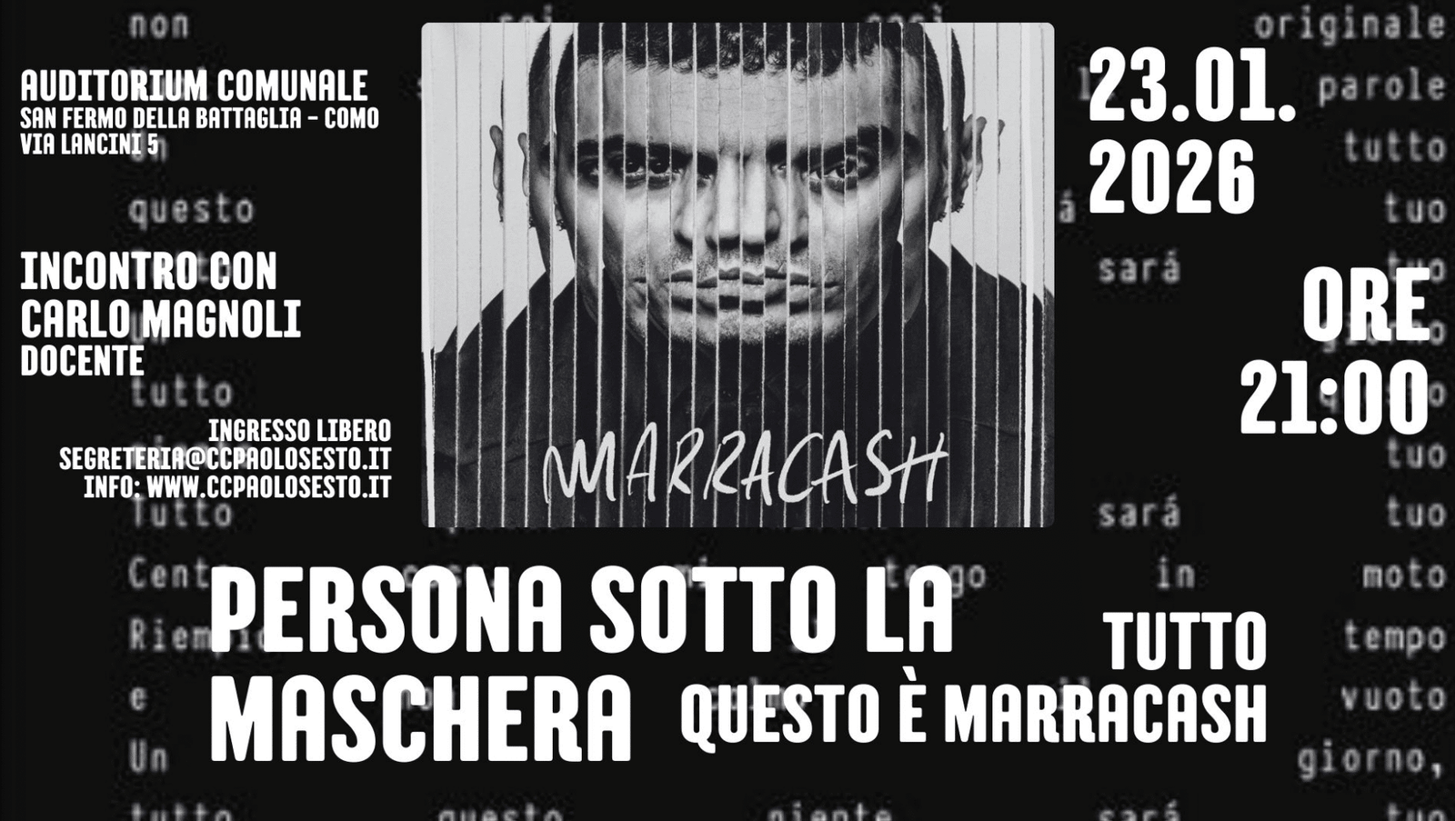 Featured image for “Como: Persona sotto la maschera. Tutto questo è Marracash”