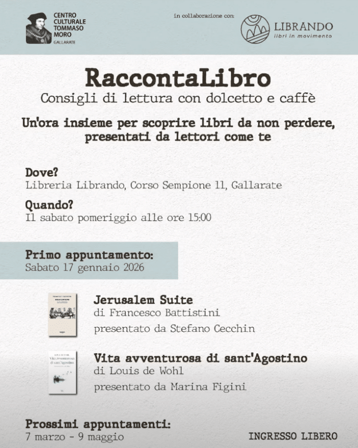 Featured image for “Gallarate (Va): RaccontaLibro. Libri da non perdere”