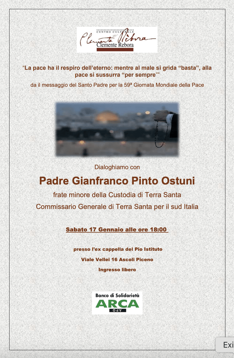 Featured image for “Ascoli Piceno: La pace ha il respiro dell’eterno”