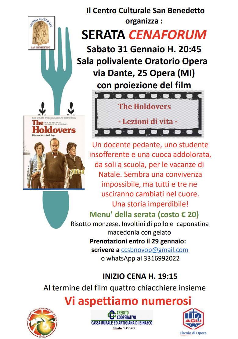 Featured image for “Opera (Mi): The Holdovers – Lezioni di vita”