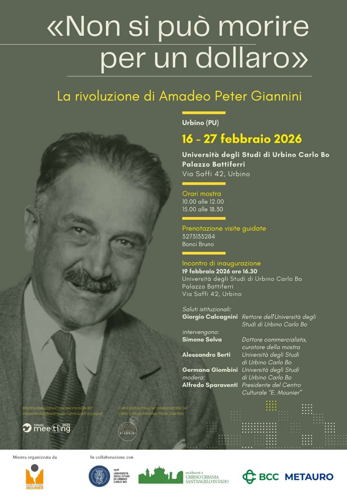 Featured image for “Urbino: Non si può morire per un dollaro. Inaugurazione della mostra #meeting25”