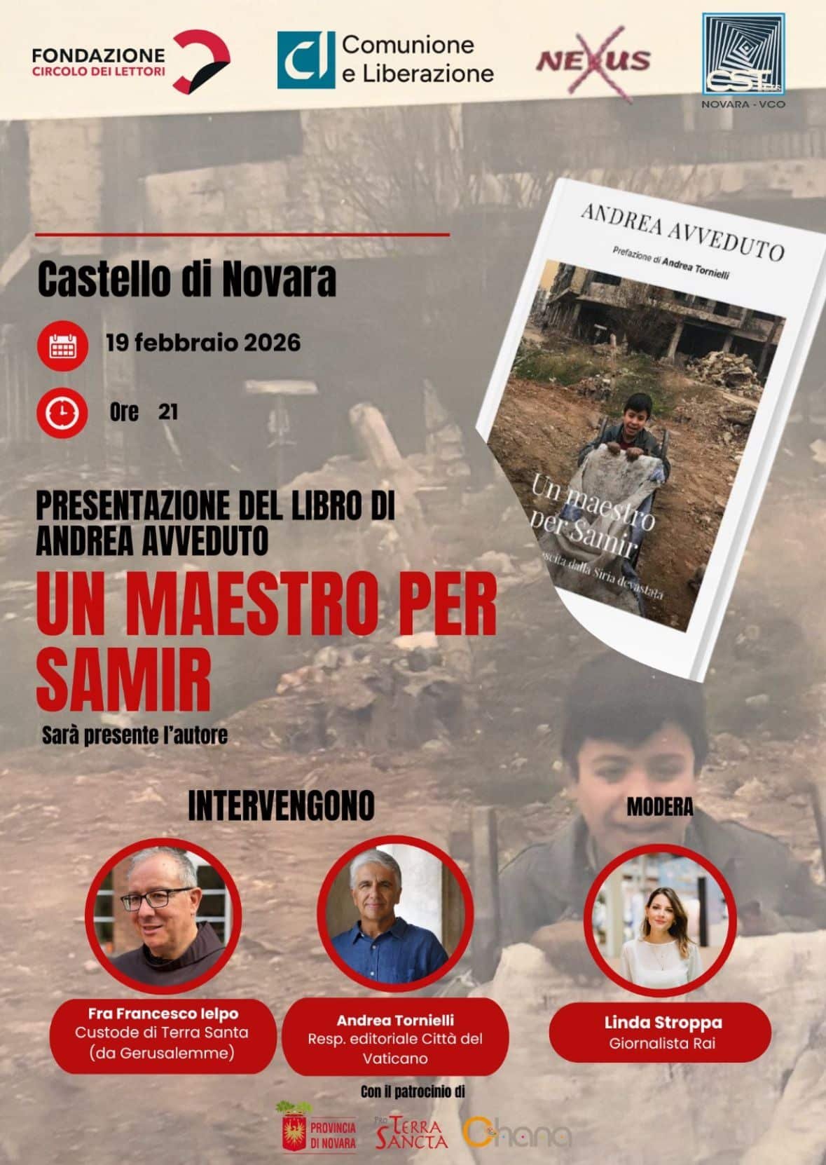 Featured image for “Novara: Presentazione del libro “Un maestro per Samir””