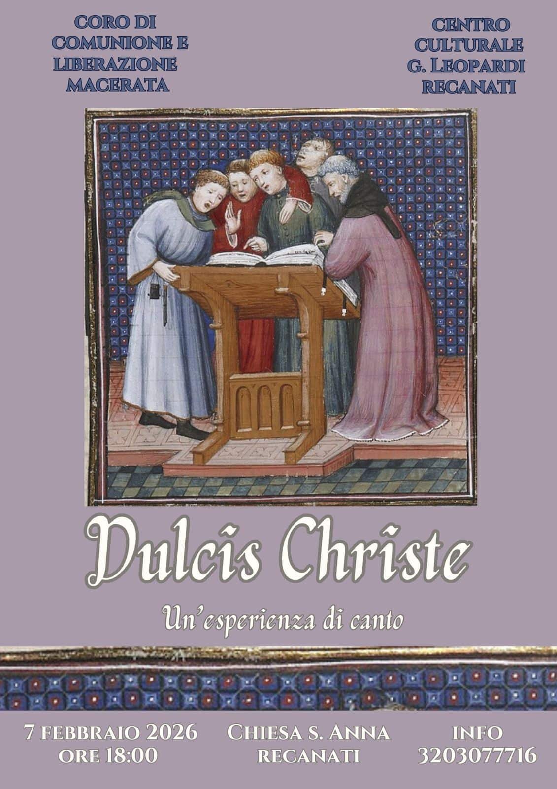 Featured image for “Recanati: Dulcis Christe. Un’esperienza di canto”