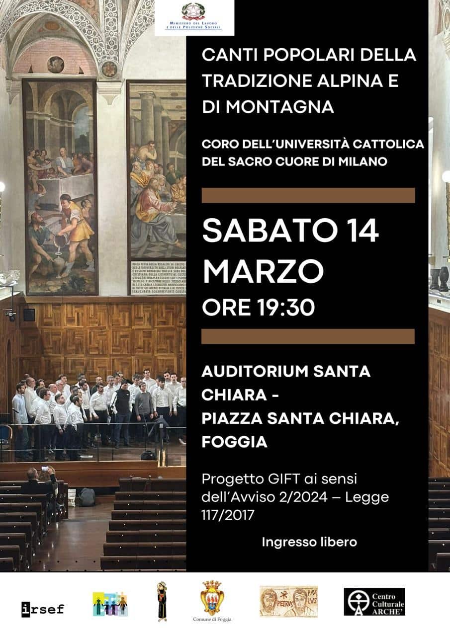 Featured image for “Foggia: Canti popolari della tradizione alpina e di montagna”