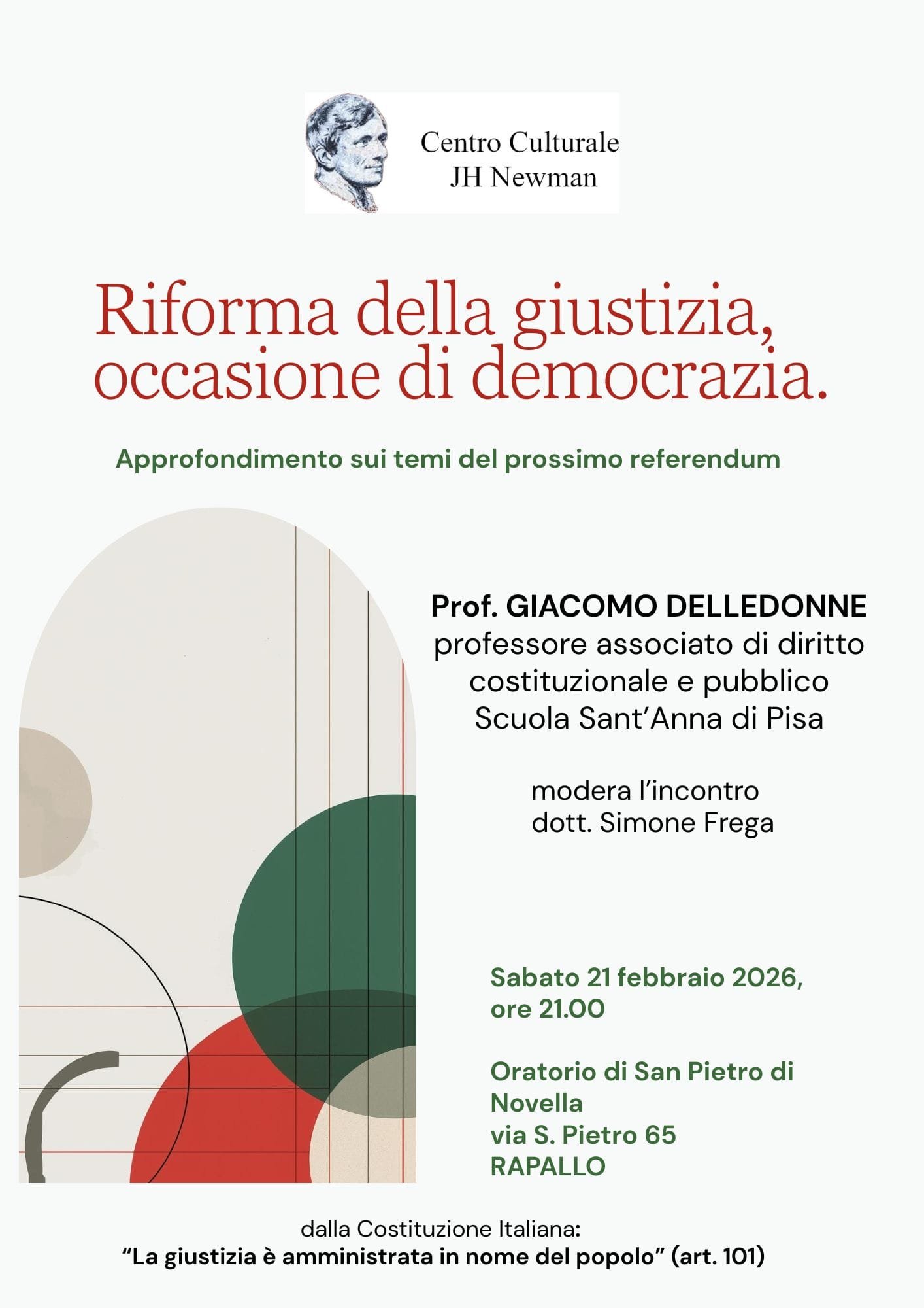 Featured image for “Rapallo: Riforma della giustizia, occasione di democrazia”