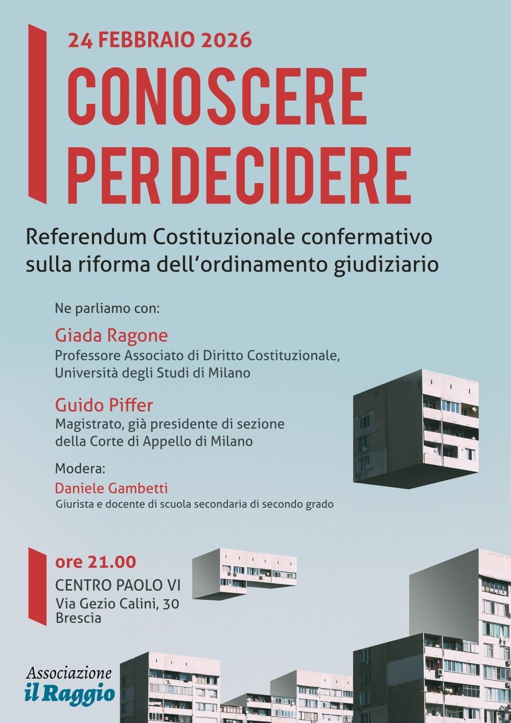 Featured image for “Brescia: Conoscere per decidere. Referendum Costituzionale 2026”