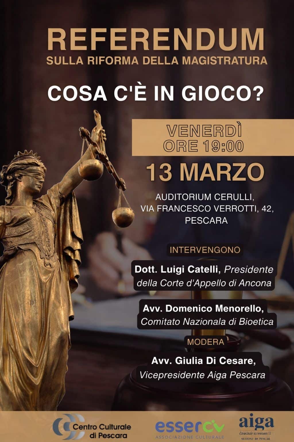 Featured image for “Pescara: Referendum sulla riforma della magistratura. Cosa c’è in gioco?”