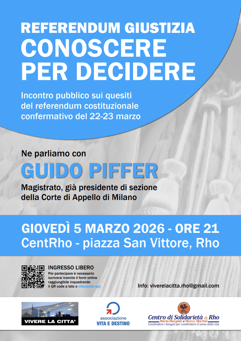 Featured image for “Rho: Conoscere per decidere. Referendum Costituzionale 2026”