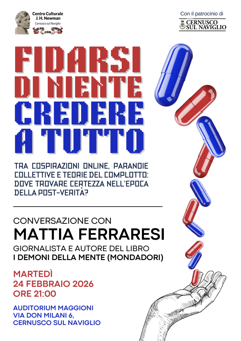 Featured image for “Cernusco sul Naviglio (Mi): Fidarsi di niente, credere a tutto”
