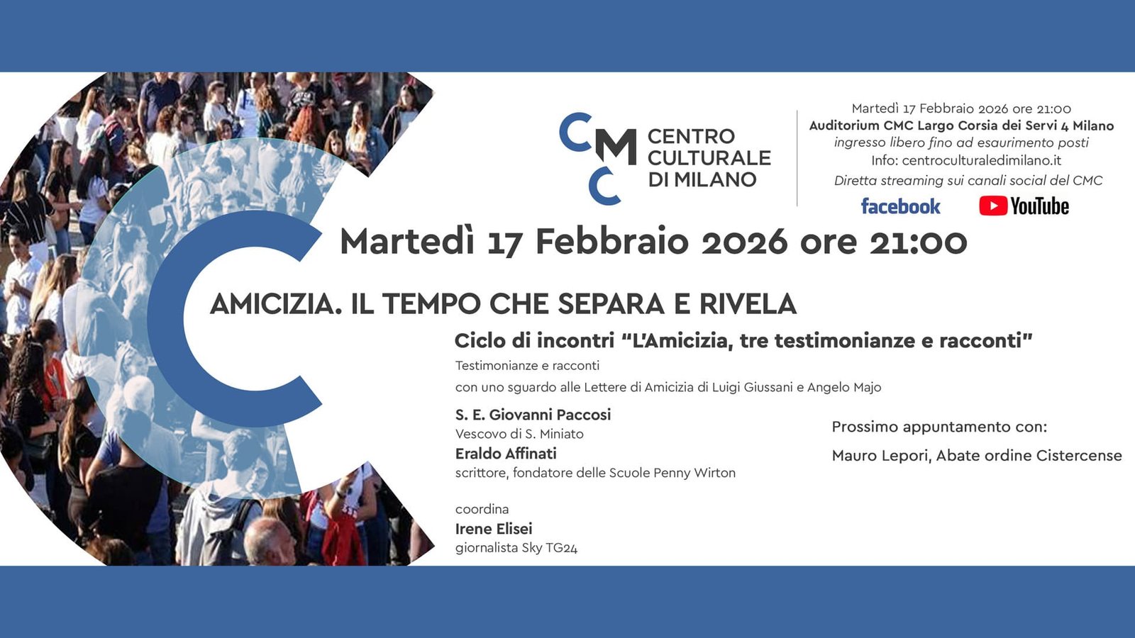 Featured image for “Milano: Amicizia, il tempo che separa e rivela”