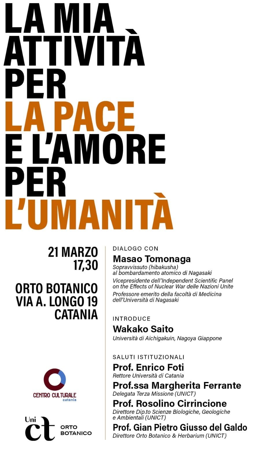 Featured image for “Catania: La mia attività per la pace e l’amore per l’umanità”