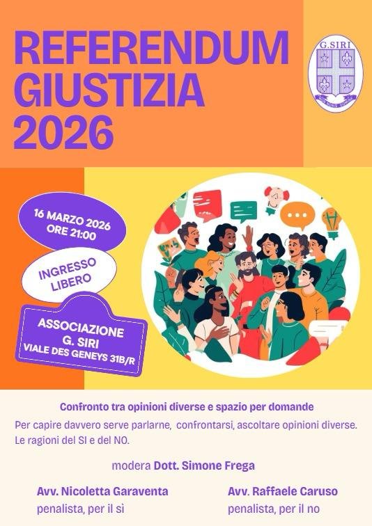 Featured image for “Genova: Referendum Giustizia 2026”