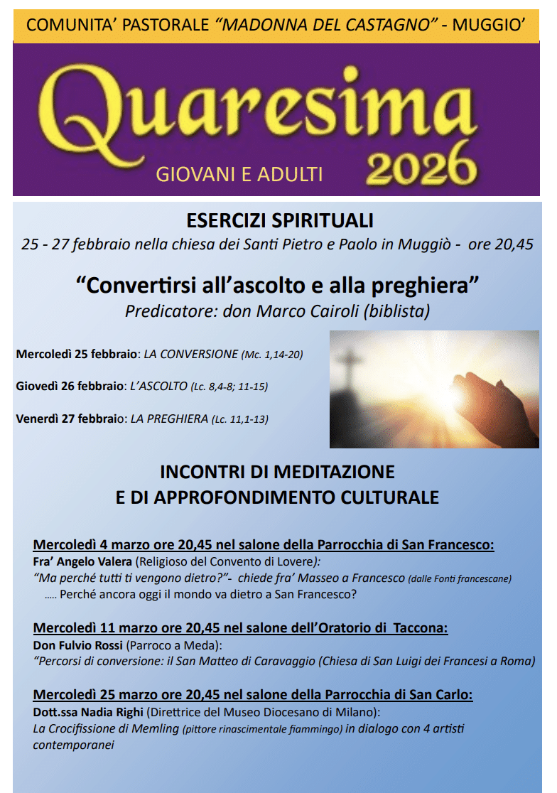 Featured image for “Muggiò (MB): La crocifissione di Memling in dialogo con quattro artisti contemporanei”