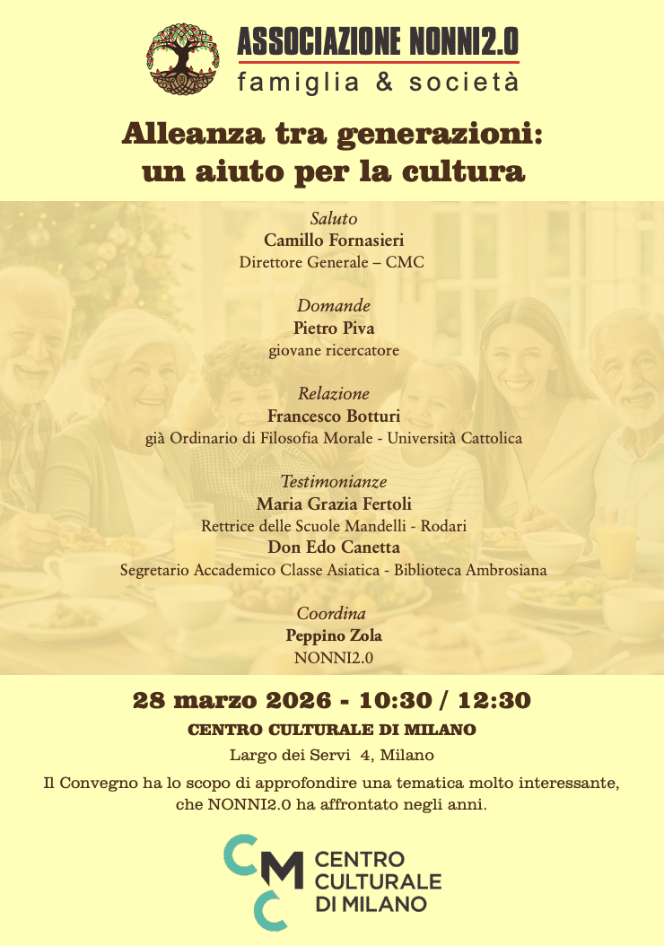 Featured image for “Milano: Alleanza tra generazioni, un aiuto per la cultura”
