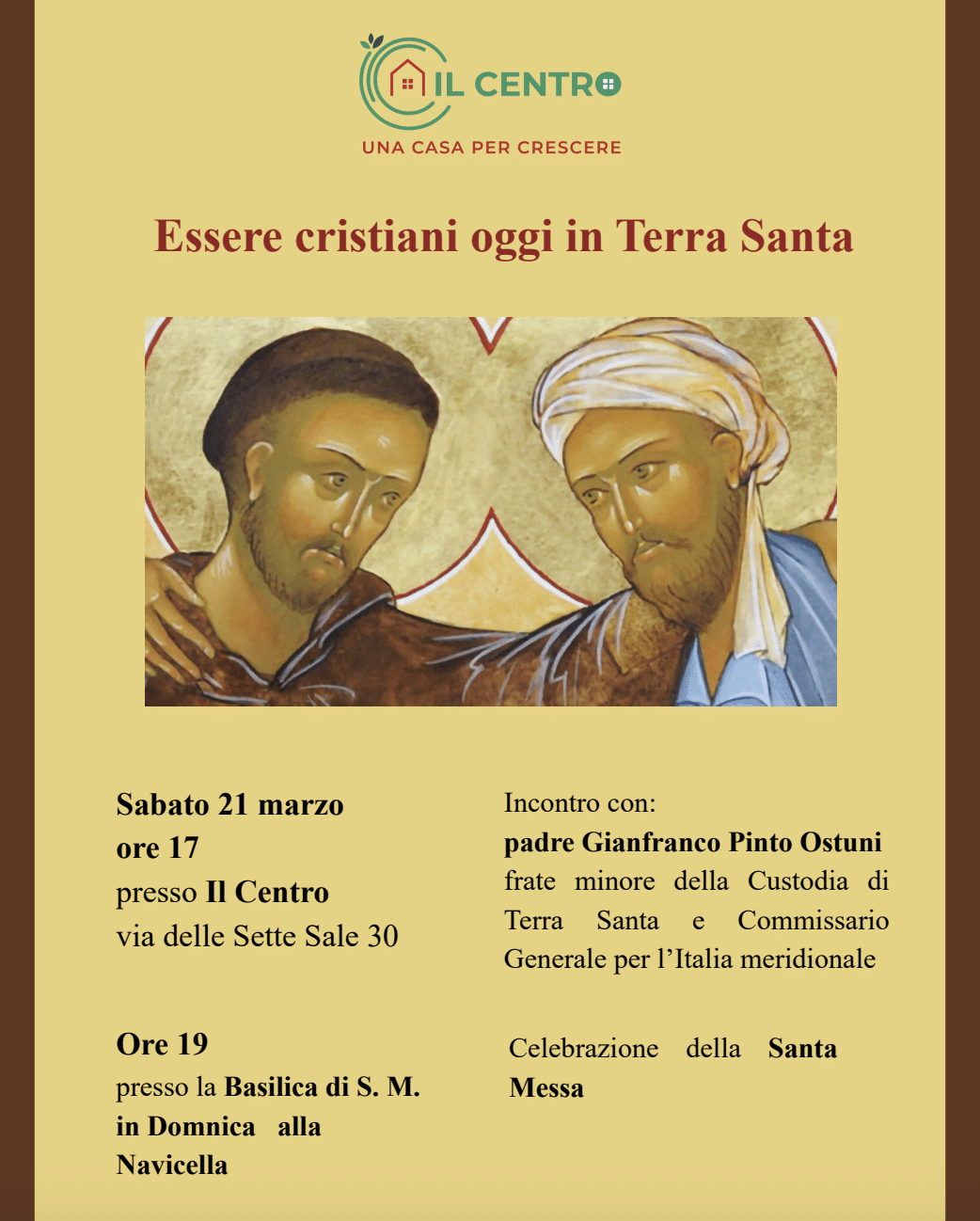 Featured image for “Roma: Essere cristiani oggi in Terra Santa”