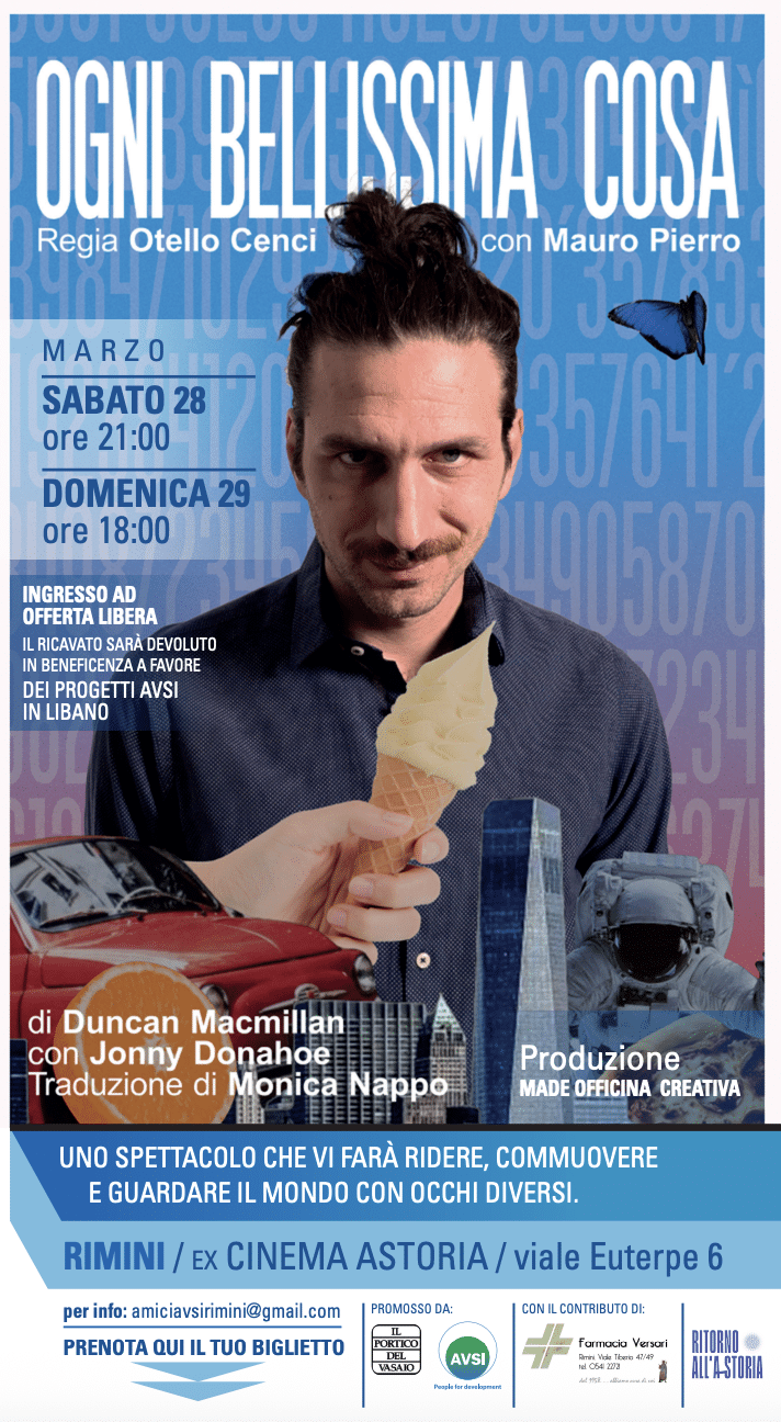 Featured image for “Rimini: Ogni bellissima cosa. Spettacolo teatrale”