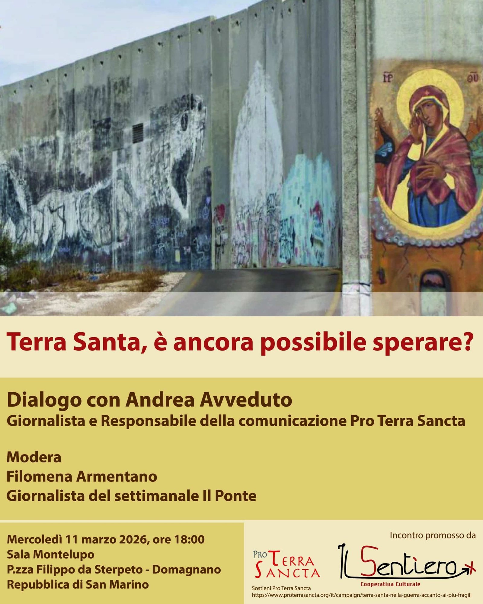 Featured image for “San Marino: Terra Santa, è ancora possibile sperare?”