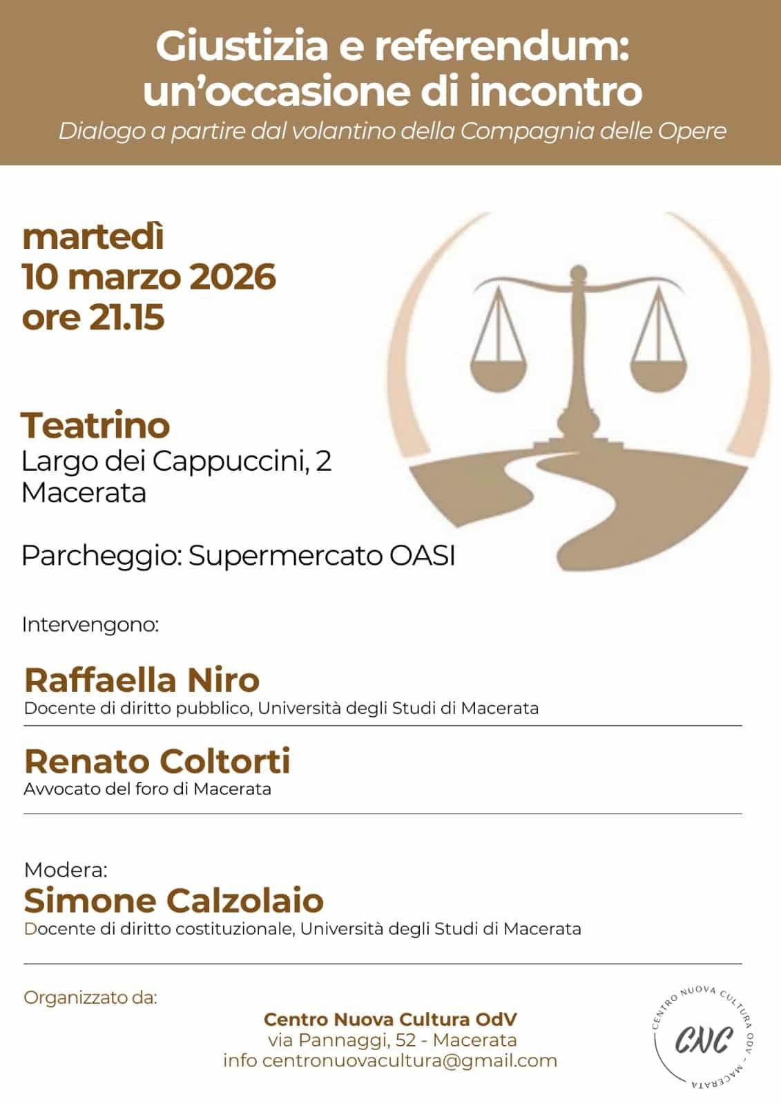 Featured image for “Macerata: Giustizia e referendum, un’occasione di incontro”