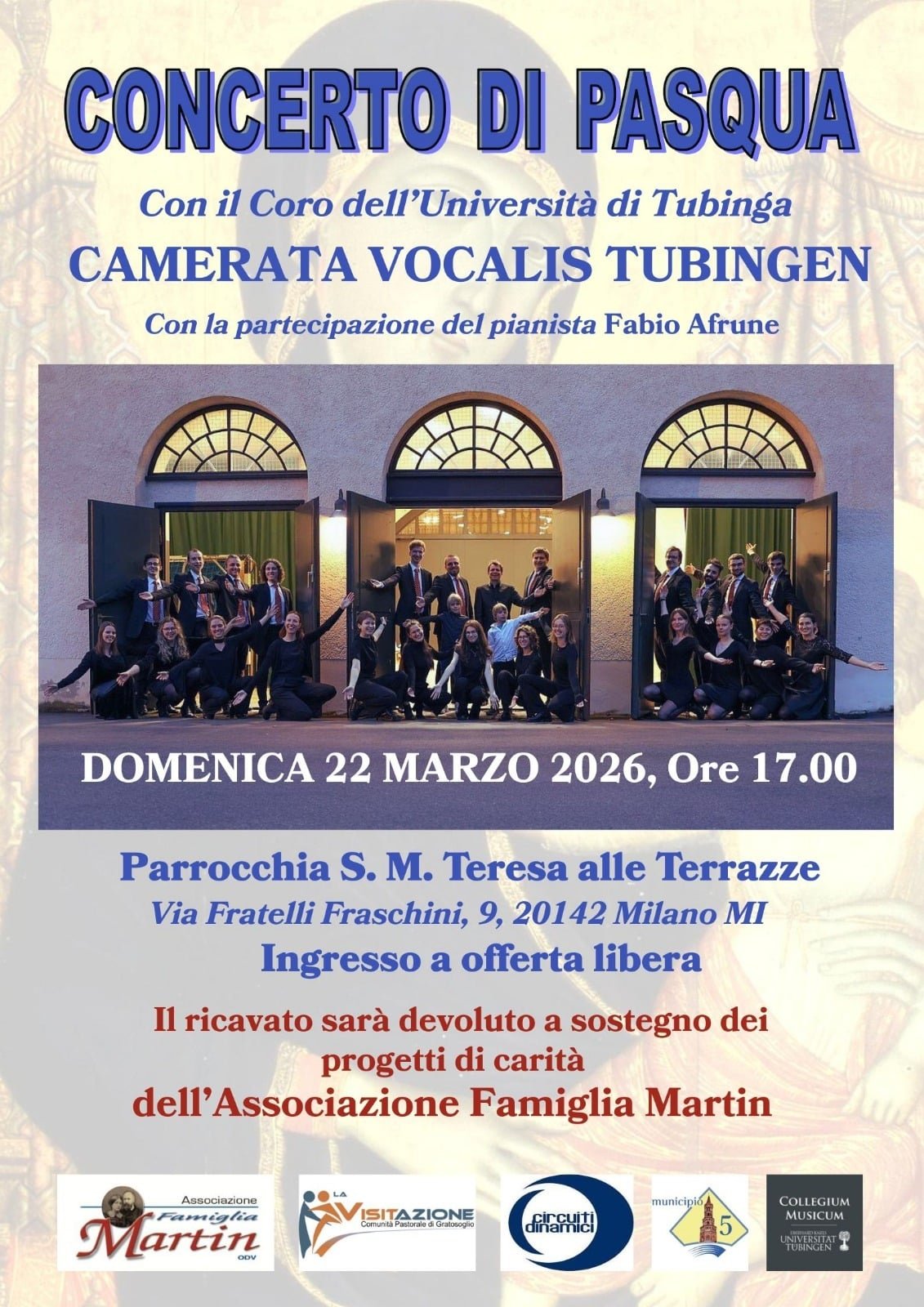 Featured image for “Milano: Concerto di Pasqua. Camerata Vocalis Tubingen”