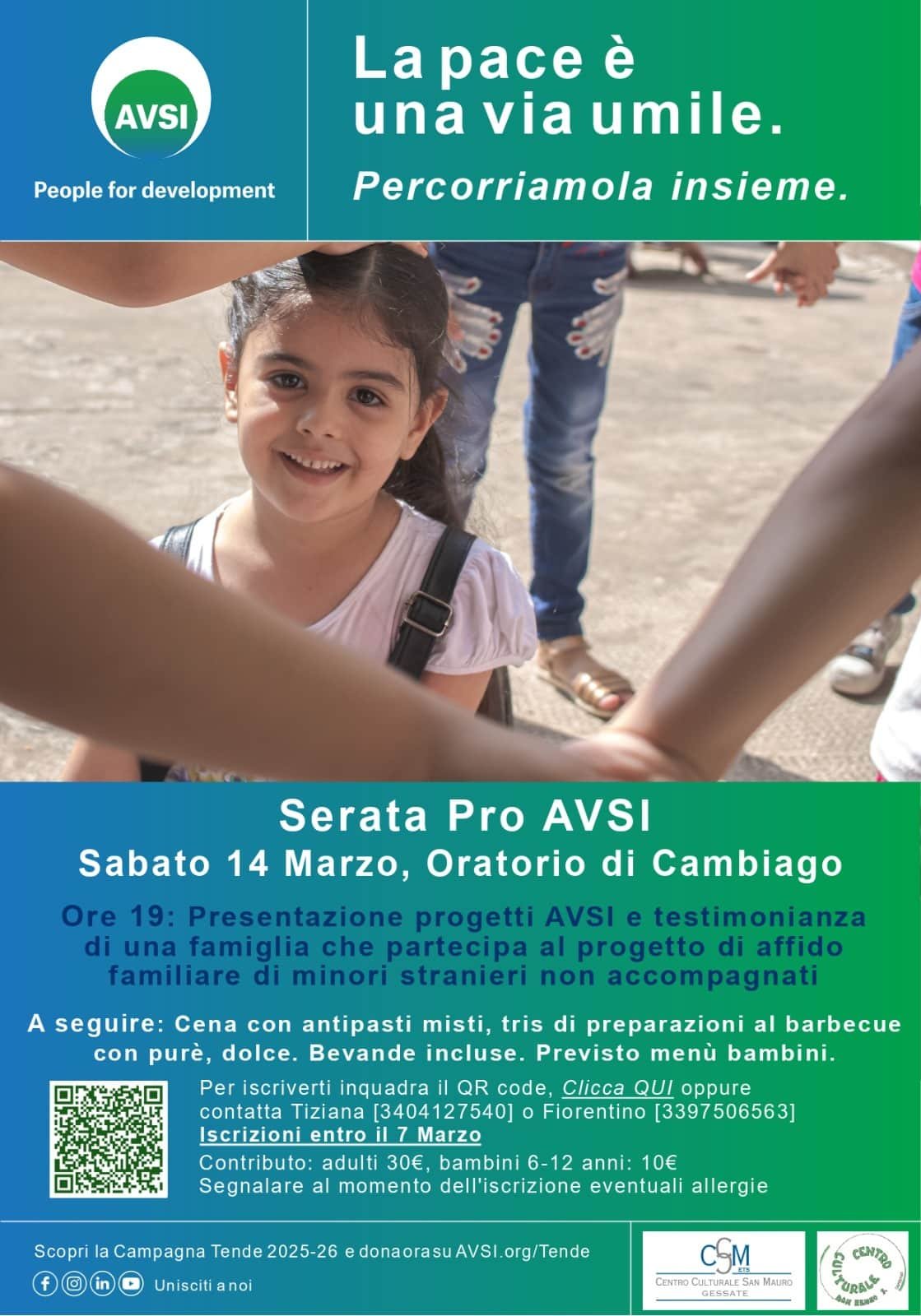 Featured image for “Cambiago (MI): La pace è una via umile. Serata Pro AVSI”