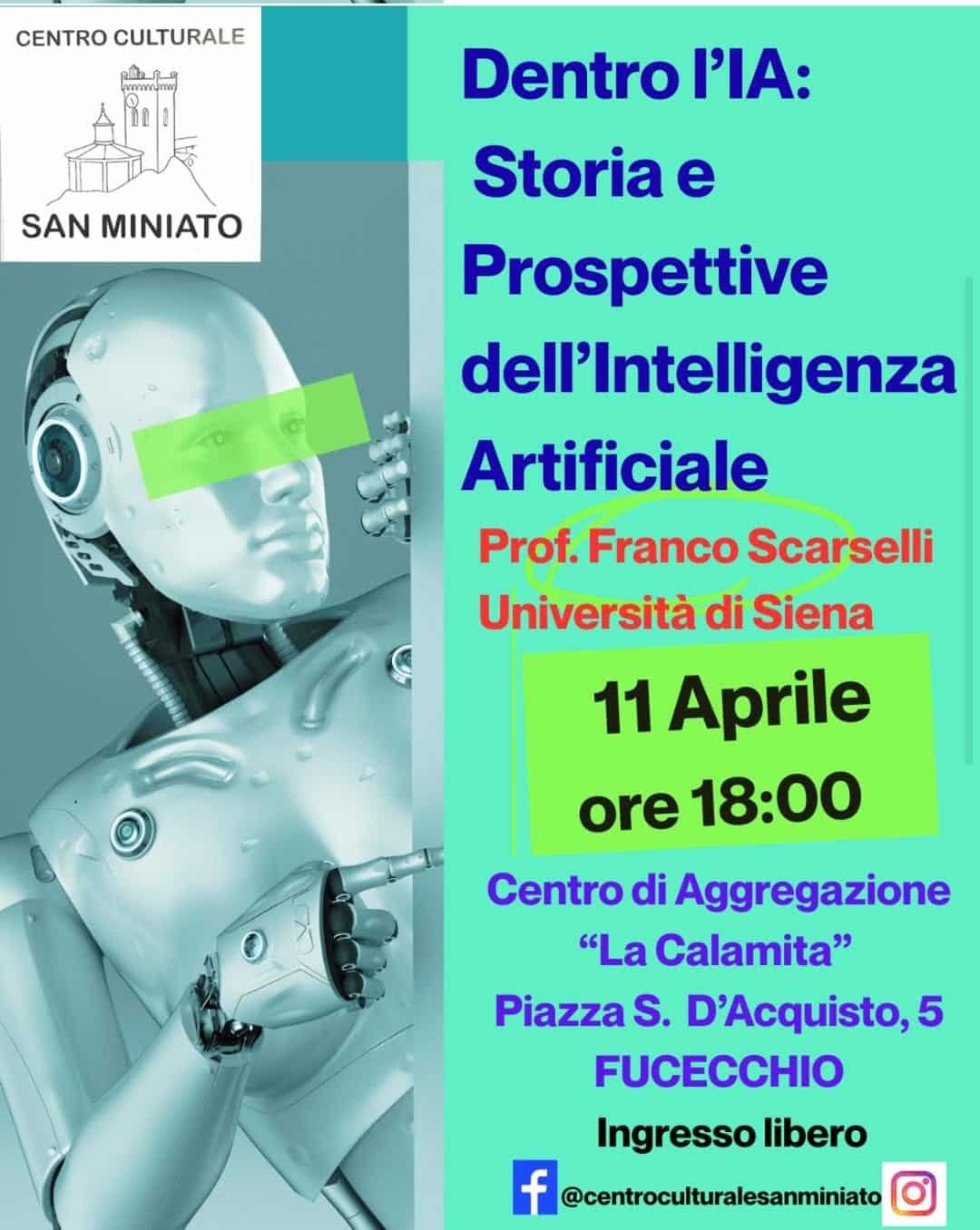 Featured image for “San Miniato (Pi): Dentro l’IA. Storia e prospettive dell’intelligenza artificiale”