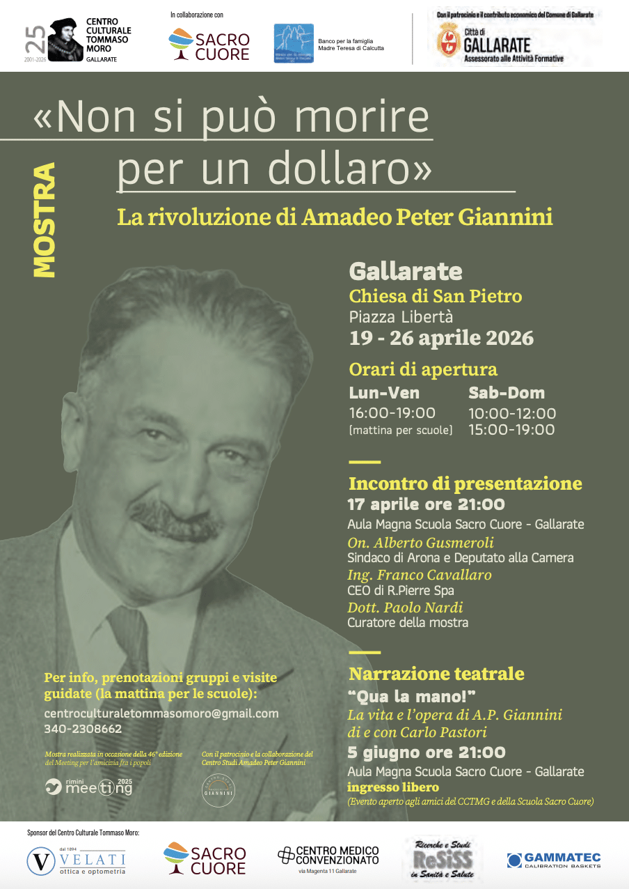 Featured image for “Gallarate (Va):  “Qua la mano!”. La vita e l’opera di Amadeo Peter Giannini”