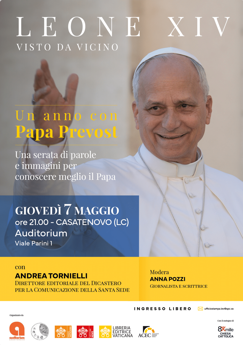 Featured image for “Casatenovo (LC): Leone XIV visto da vicino. Un anno con Papa Prevost”